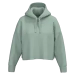 Cropped damessweater met capuchon, sage — productfoto 9