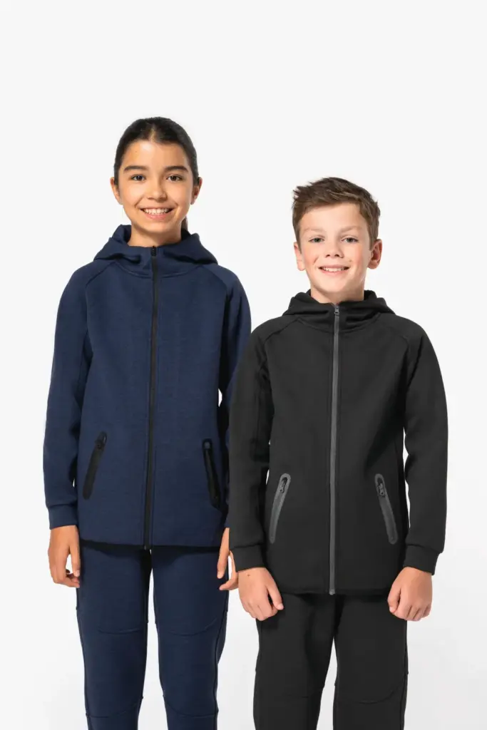 Performance jasje met capuchon voor kinderen