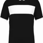 Unisex multisport sport-T-shirt met korte mouwen, black/white — productfoto 6