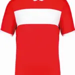 Unisex multisport sport-T-shirt met korte mouwen, sporty red / white — productfoto 8