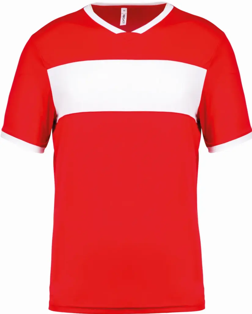 Unisex multisport sport-T-shirt met korte mouwen, sporty red / white — productfoto 8