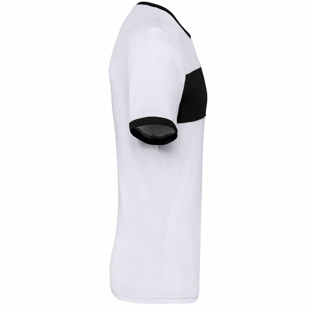 PS_PA4000-S_WHITE-BLACK - Hidalgo Unisex multisport sport-T-shirt met korte mouwen, white / black — productfoto 9