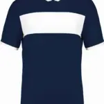 Multisport sport-T-shirt met korte mouwen voor kinderen, sporty navy / white — productfoto 11