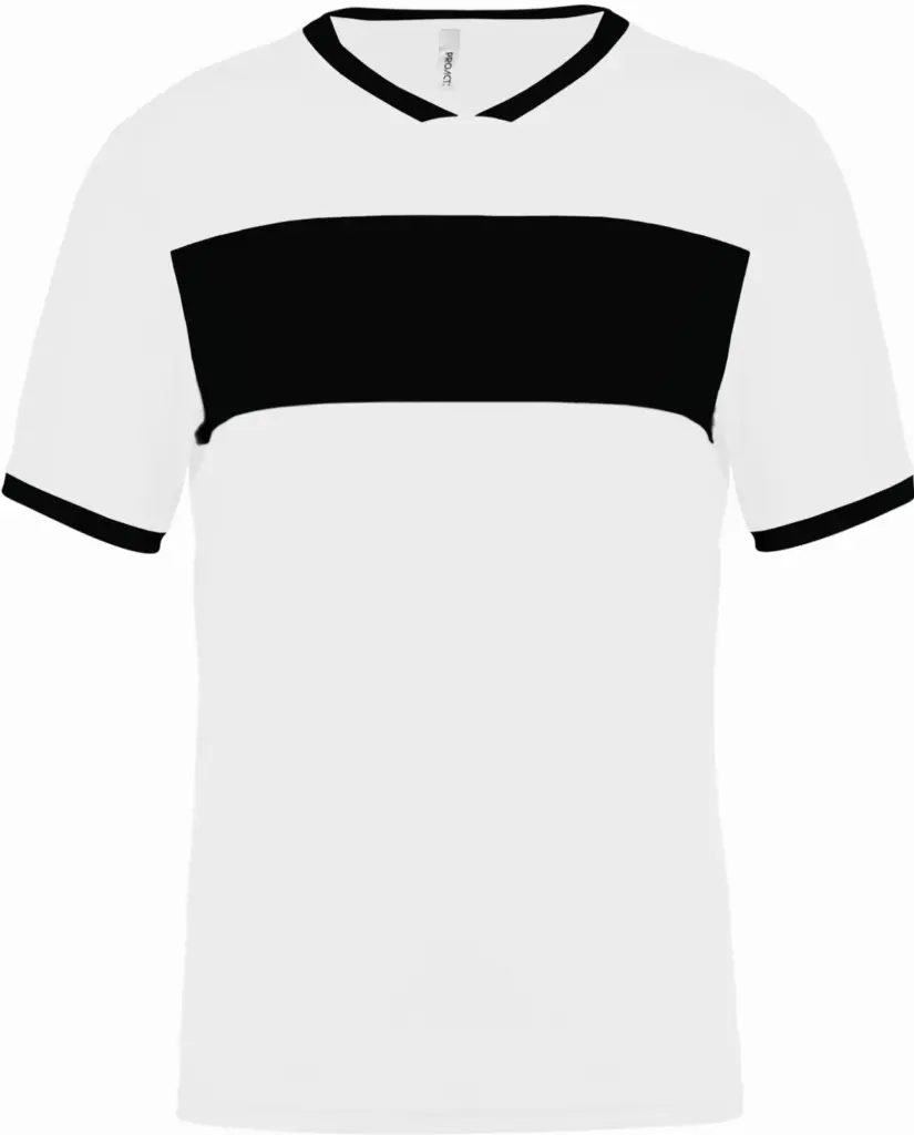 Multisport sport-T-shirt met korte mouwen voor kinderen, white / black — productfoto 9