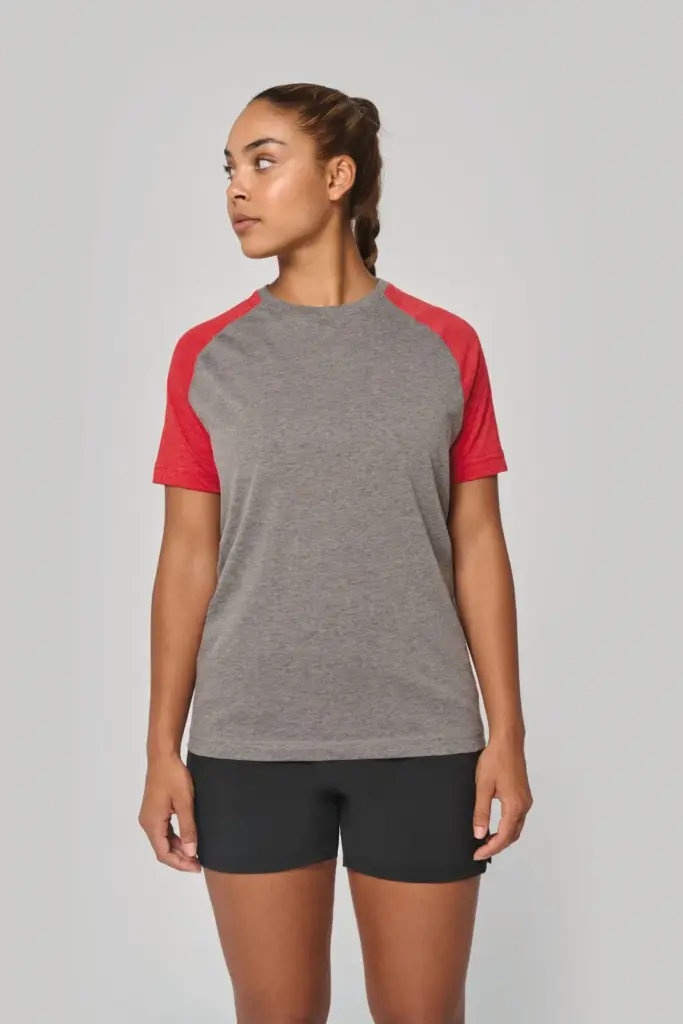 PA4010-8_2026 - Hidalgo Tweekleurig Triblend sport-T-shirt met korte mouwen volwassene — productfoto 4