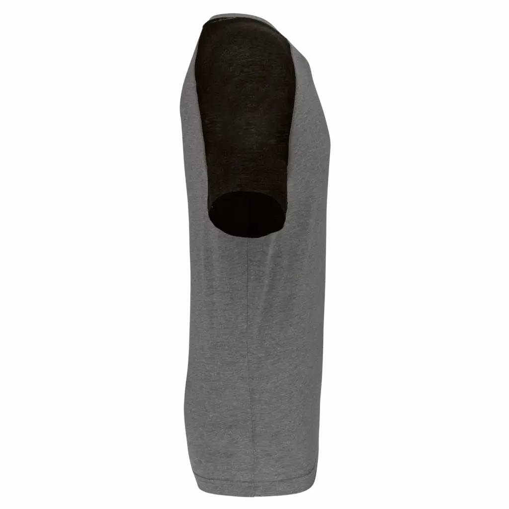 PS_PA4010-S_GREYHEATHER-BLACKHEATHER - Hidalgo Tweekleurig Triblend sport-T-shirt met korte mouwen volwassene, grey heather / black heather — productfoto 5