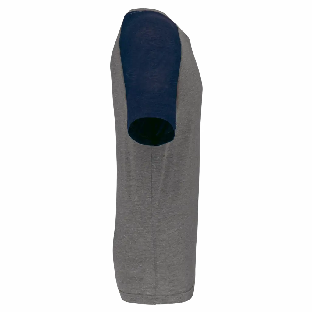 PS_PA4010-S_GREYHEATHER-SPORTYNAVYHEATHER - Hidalgo Tweekleurig Triblend sport-T-shirt met korte mouwen volwassene, grey heather / sporty navy heather — productfoto 6