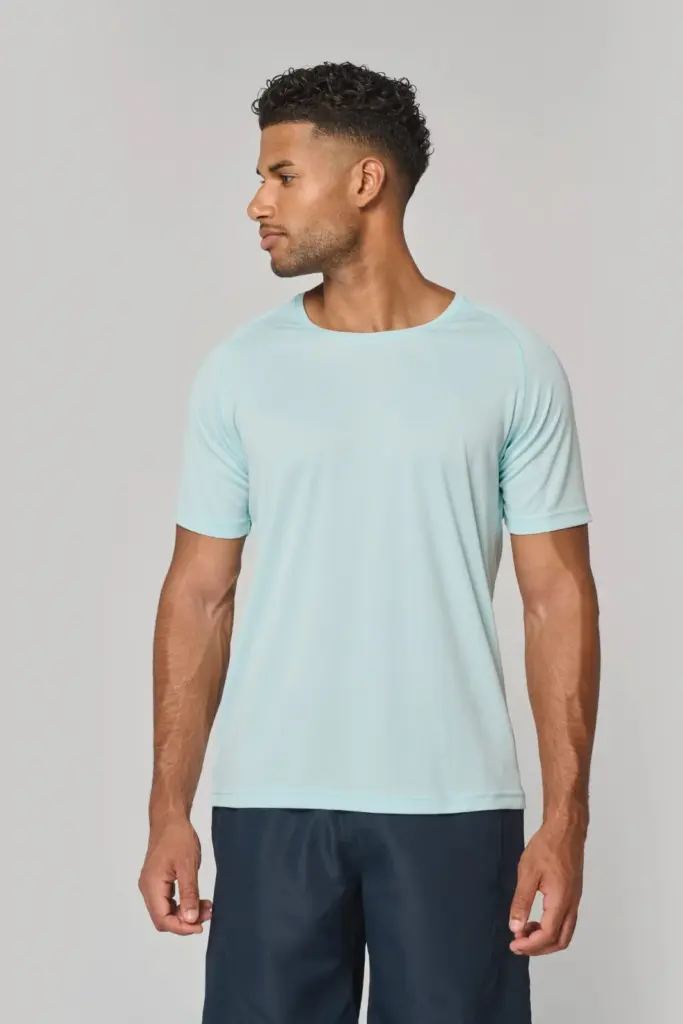 Gerecycled herensport-T-shirt met ronde hals