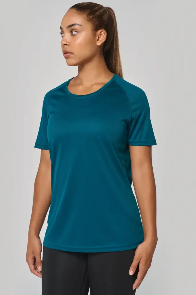 Gerecycled damessport-T-shirt met ronde hals