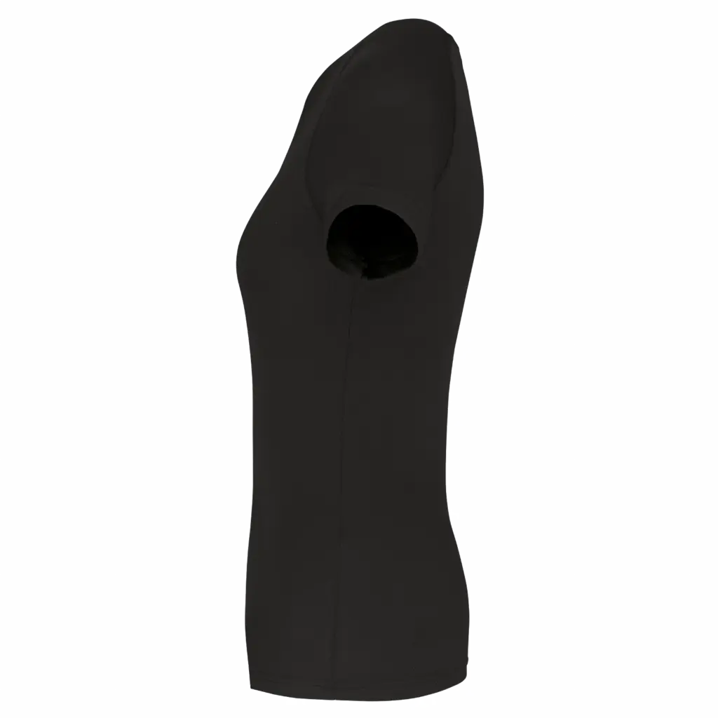 PS_PA4013-S_BLACK - Hidalgo Gerecycled damessport-T-shirt met ronde hals, black — productfoto 6