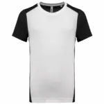 Ecologisch sport-T-shirt in twee kleuren voor heren, white / black — productfoto 6