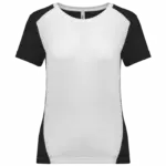 Ecologisch sport-T-shirt in twee kleuren voor dames, white / black — productfoto 4