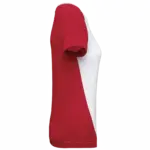 PS_PA4015-S_WHITE-RED - Hidalgo Ecologisch sport-T-shirt in twee kleuren voor dames, white / red — productfoto 7