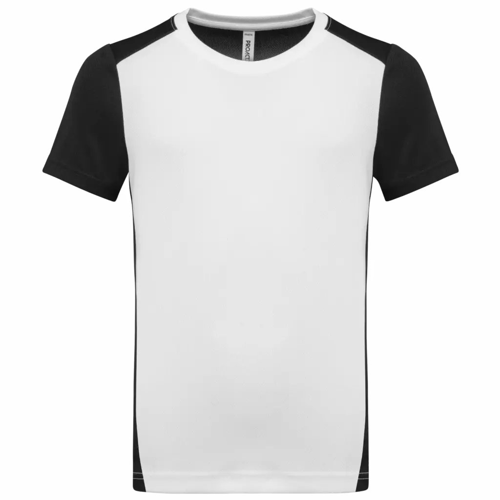 Sport-T-Shirt PA4016 bedrucken Recycelt Zweifarbig 4-14 J — Produktfoto 6