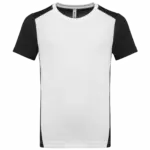 Ecologisch sport-T-shirt in twee kleuren voor kinderen, white / black — productfoto 6