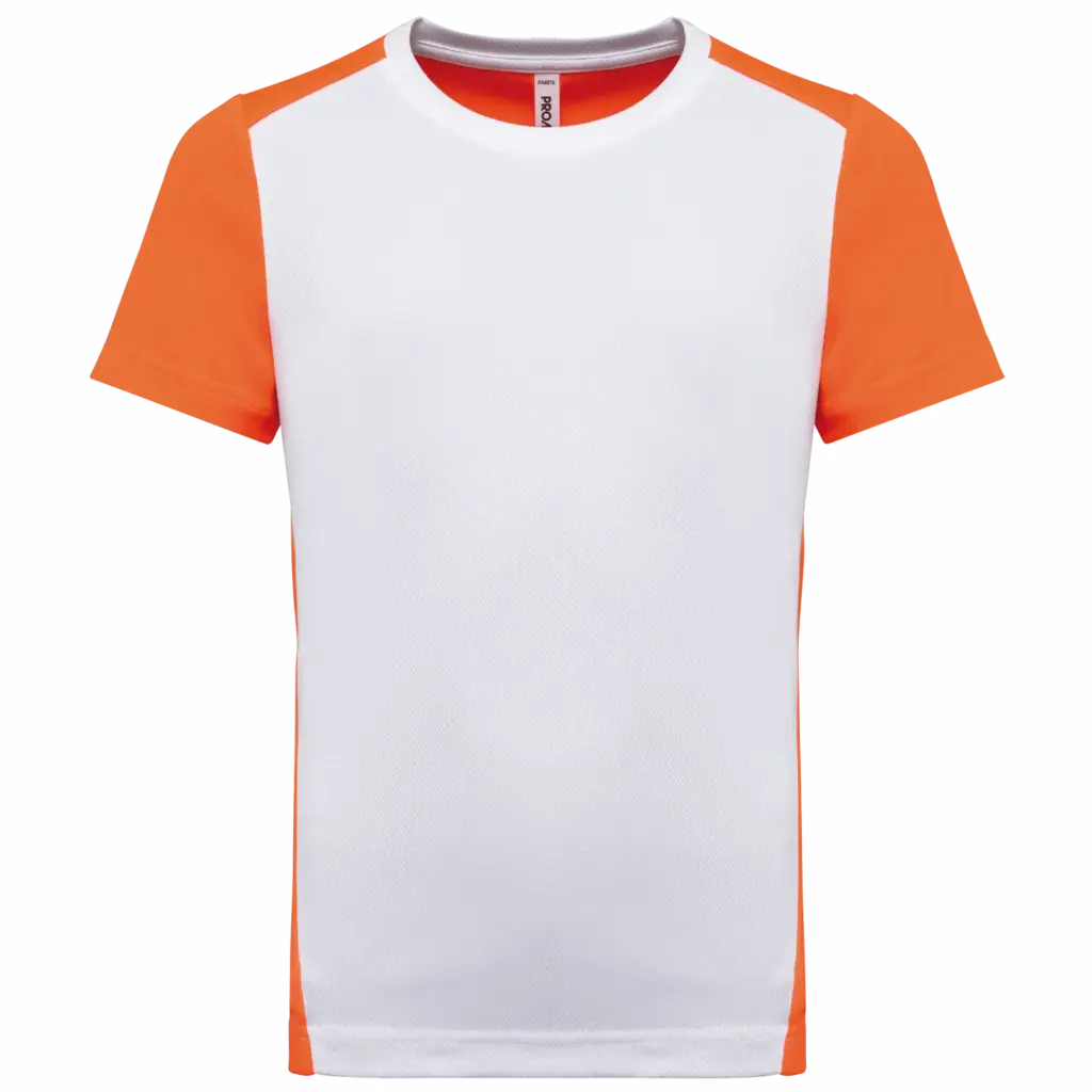 Sport-T-Shirt PA4016 bedrucken Recycelt Zweifarbig 4-14 J — Produktfoto 7