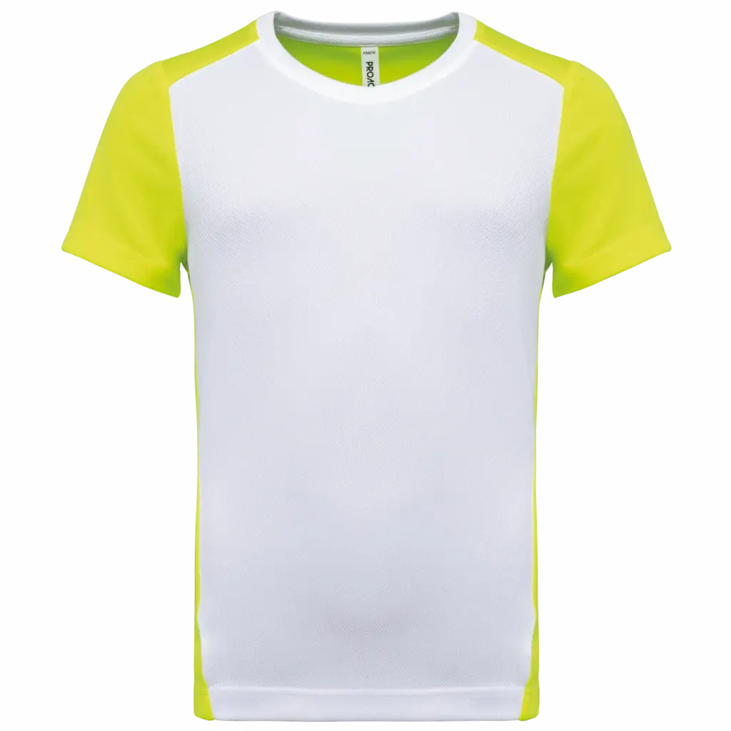 Sport-T-Shirt PA4016 bedrucken Recycelt Zweifarbig 4-14 J — Produktfoto 8