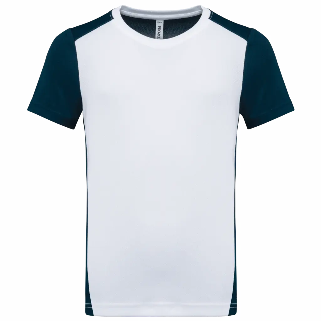Sport-T-Shirt PA4016 bedrucken Recycelt Zweifarbig 4-14 J — Produktfoto 9