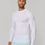 Functioneel heren-T-shirt met lange mouwen en anti-UV-bescherming