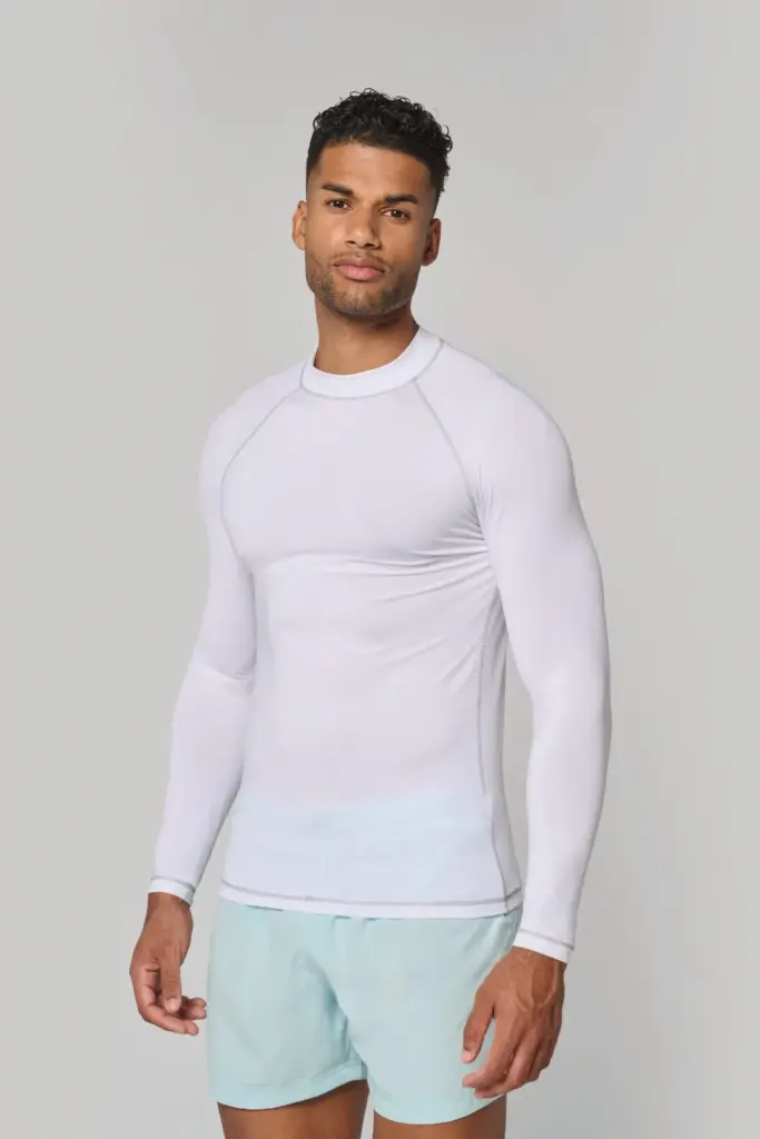 Functioneel heren-T-shirt met lange mouwen en anti-UV-bescherming