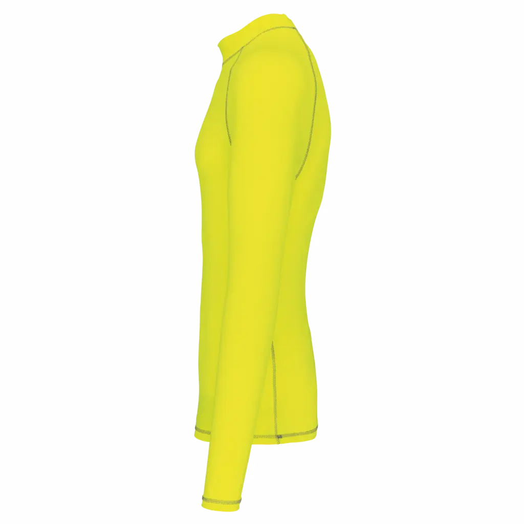Functioneel heren-T-shirt met lange mouwen en anti-UV-bescherming, fluorescent yellow — productfoto 5