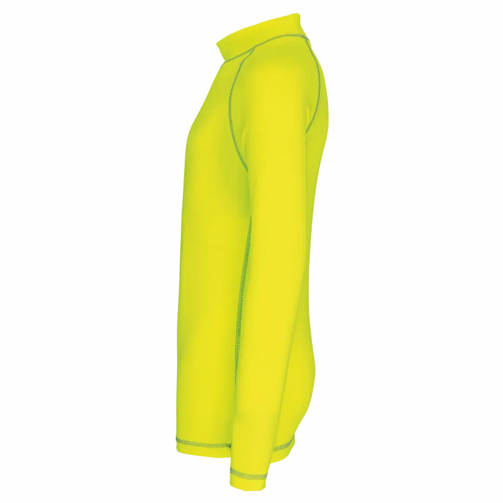 PS_PA4018-S_FLUORESCENTYELLOW - Hidalgo Technisch kinder-T-shirt met lange mouwen en anti-UV-bescherming, fluorescent yellow — productfoto 5