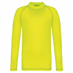 Technisch kinder-T-shirt met lange mouwen en anti-UV-bescherming, fluorescent yellow — productfoto 6