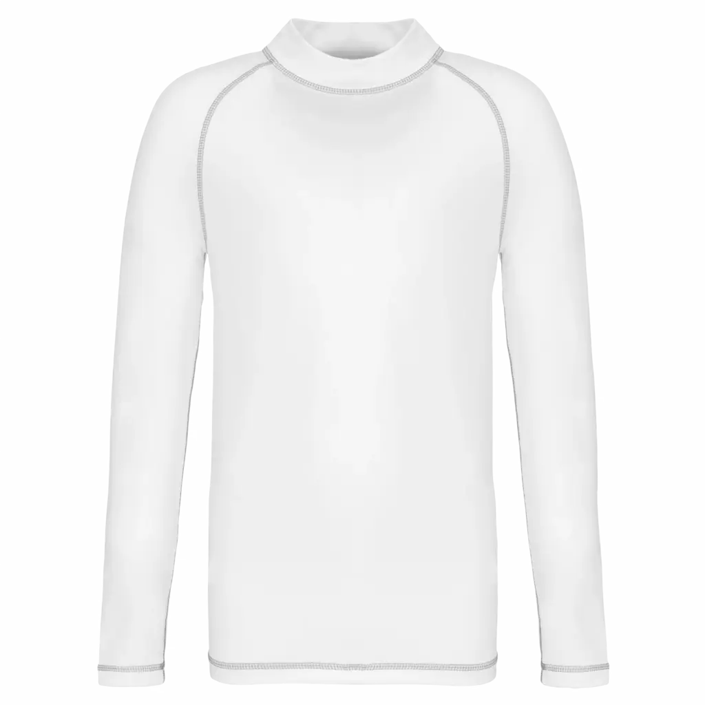 Technisch kinder-T-shirt met lange mouwen en anti-UV-bescherming, white — productfoto 7