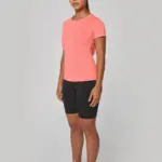 Damessport-T-shirt triblend met ronde hals — productfoto 3