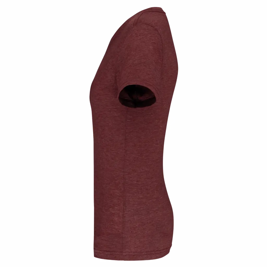 PS_PA4021-S_WINEHEATHER - Hidalgo Damessport-T-shirt triblend met ronde hals, wine heather — productfoto 17