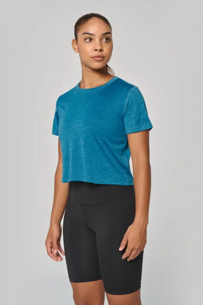 Triblend dames croptop