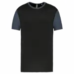 Unisex multisport T-shirt met korte mouwen in twee kleuren, black / sporty grey — productfoto 6