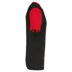 PS_PA4023-S_BLACK-SPORTYRED - Hidalgo Unisex multisport T-shirt met korte mouwen in twee kleuren, black / sporty red — productfoto 6