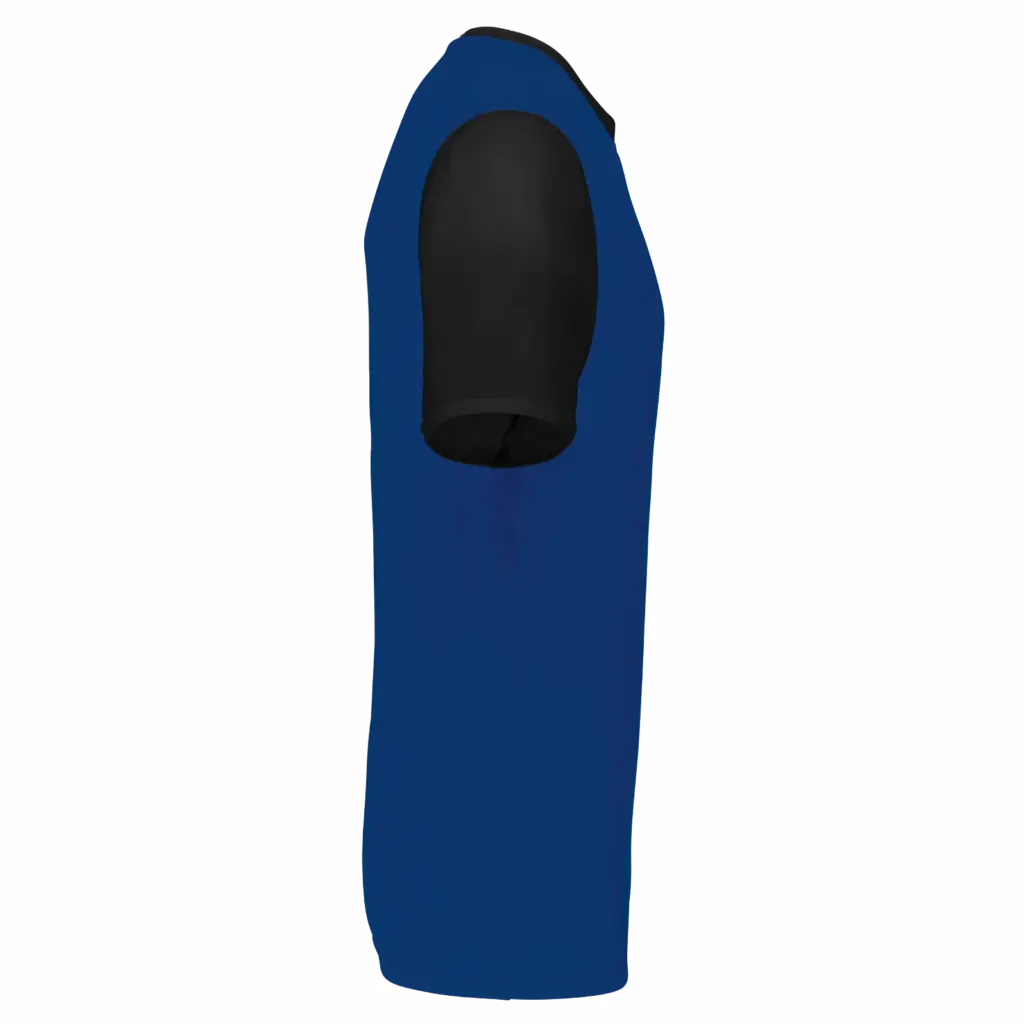 PS_PA4023-S_DARKROYALBLUE-BLACK - Hidalgo Unisex multisport T-shirt met korte mouwen in twee kleuren, dark royal blue / black — productfoto 9