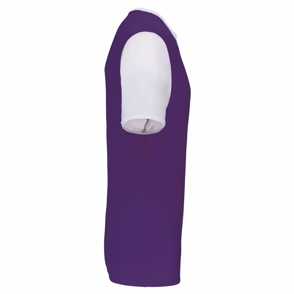 PS_PA4023-S_SPORTYPURPLE-WHITE - Hidalgo Unisex multisport T-shirt met korte mouwen in twee kleuren, sporty purple / white — productfoto 21