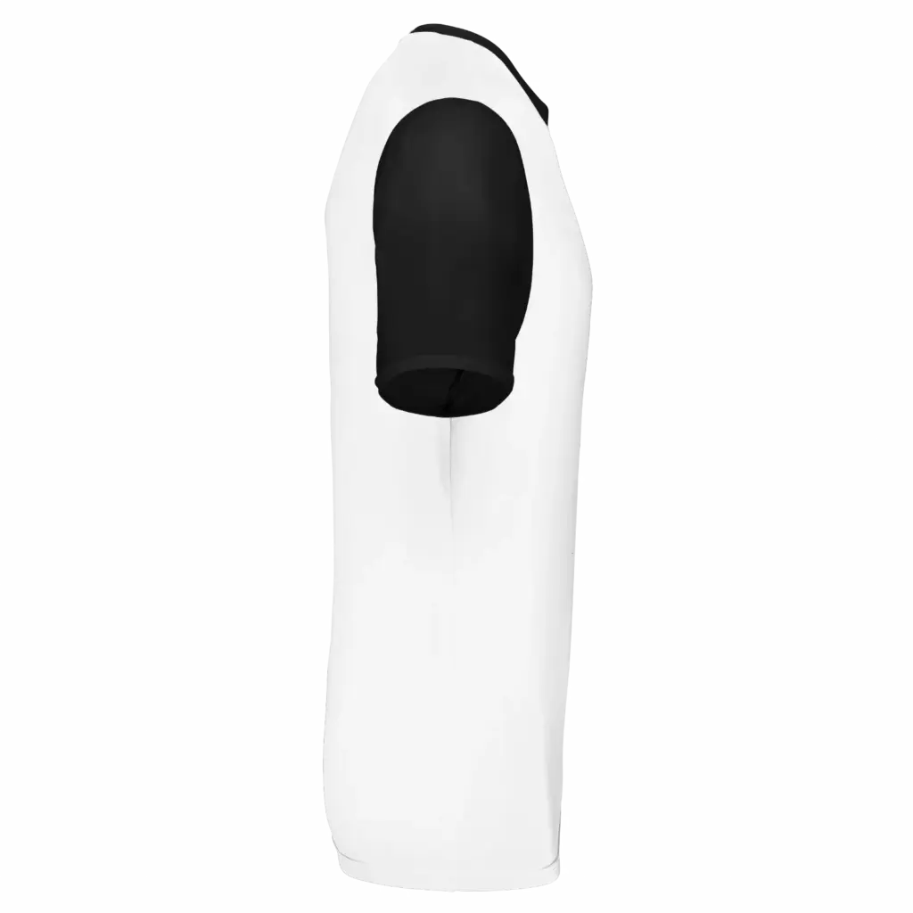 PS_PA4023-S_WHITE-BLACK - Hidalgo Unisex multisport T-shirt met korte mouwen in twee kleuren, white / black — productfoto 26