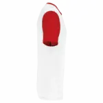 PS_PA4023-S_WHITE-SPORTYRED - Hidalgo Unisex multisport T-shirt met korte mouwen in twee kleuren, white / sporty red — productfoto 28