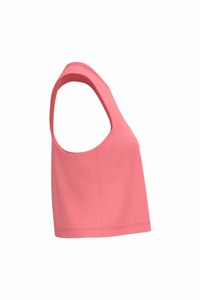 PS_PA4025-S_CORAL - Hidalgo Dames triblend croptop, coral — productfoto 6