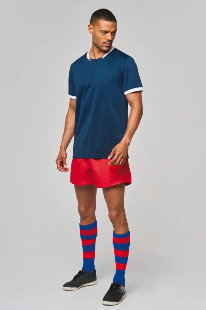 Rugbyshirt met korte mouwen uniseks — productfoto 3