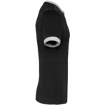 Rugbyshirt met korte mouwen uniseks, black — productfoto 4