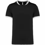 Rugbyshirt met korte mouwen uniseks, black — productfoto 5