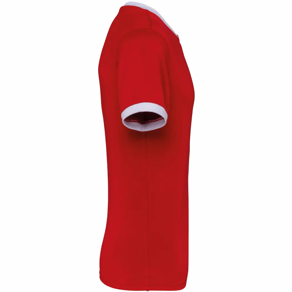 Rugbyshirt met korte mouwen uniseks, sporty red — productfoto 7