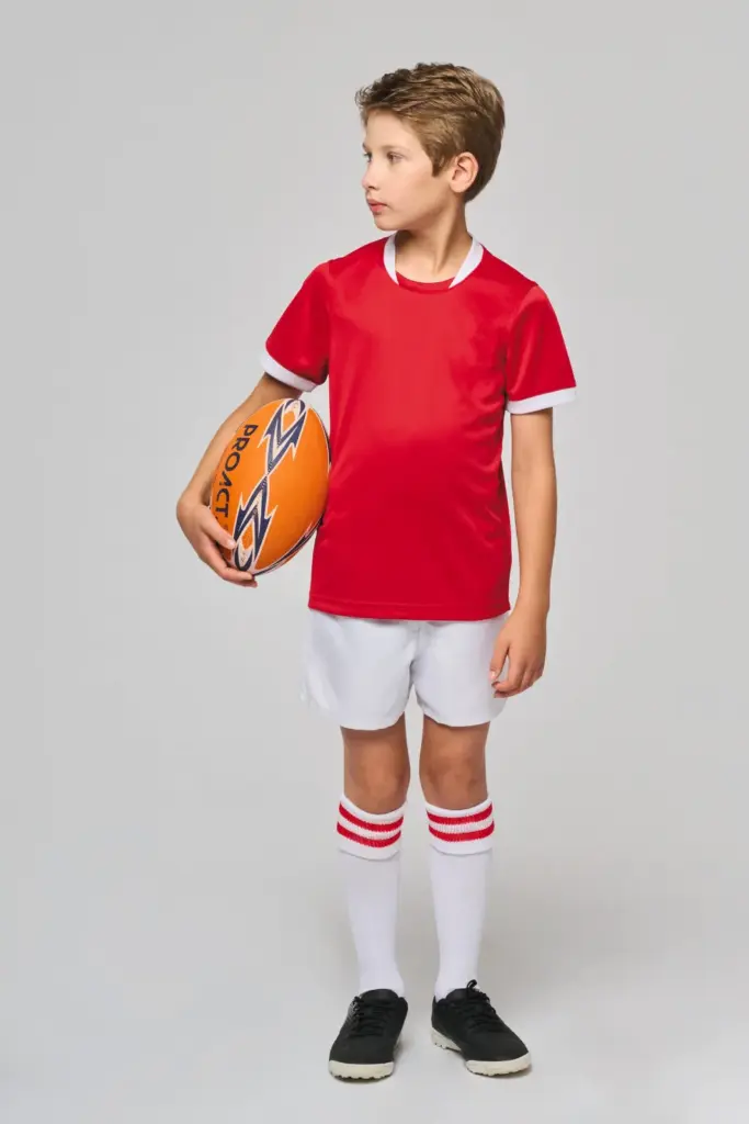 Kinder rugbyshirt met korte mouwen — productfoto 4
