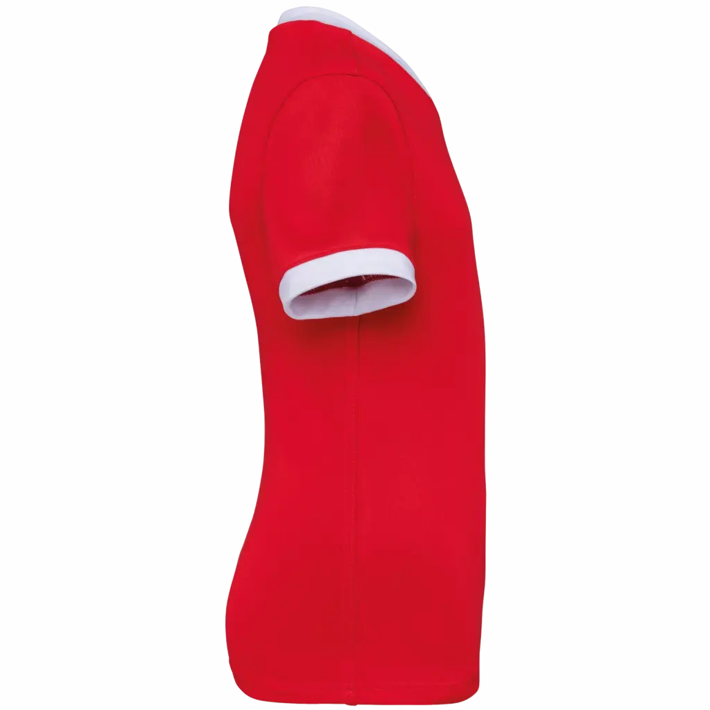 Kinder rugbyshirt met korte mouwen, sporty red — productfoto 8