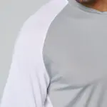Tweekleurig padel-T-shirt met raglanmouwen voor heren — productfoto 3