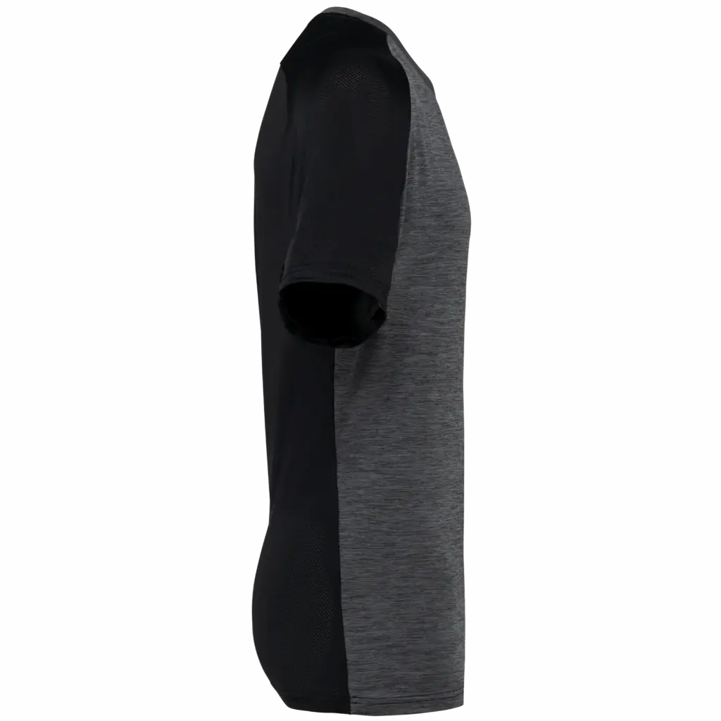 PS_PA4030-S_BLACK-MARLDARKGREY - Hidalgo Tweekleurig padel-T-shirt met raglanmouwen voor heren, black / marl dark grey — productfoto 5