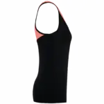 Tweekleurige padeltop voor dames, black / coral — productfoto 3