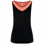 Tweekleurige padeltop voor dames, black / coral — productfoto 5