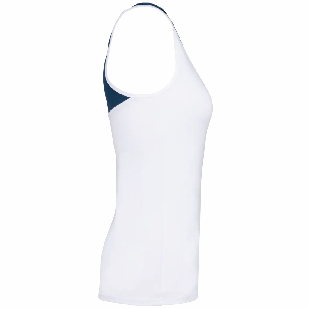 Tweekleurige padeltop voor dames, white / sporty navy — productfoto 5