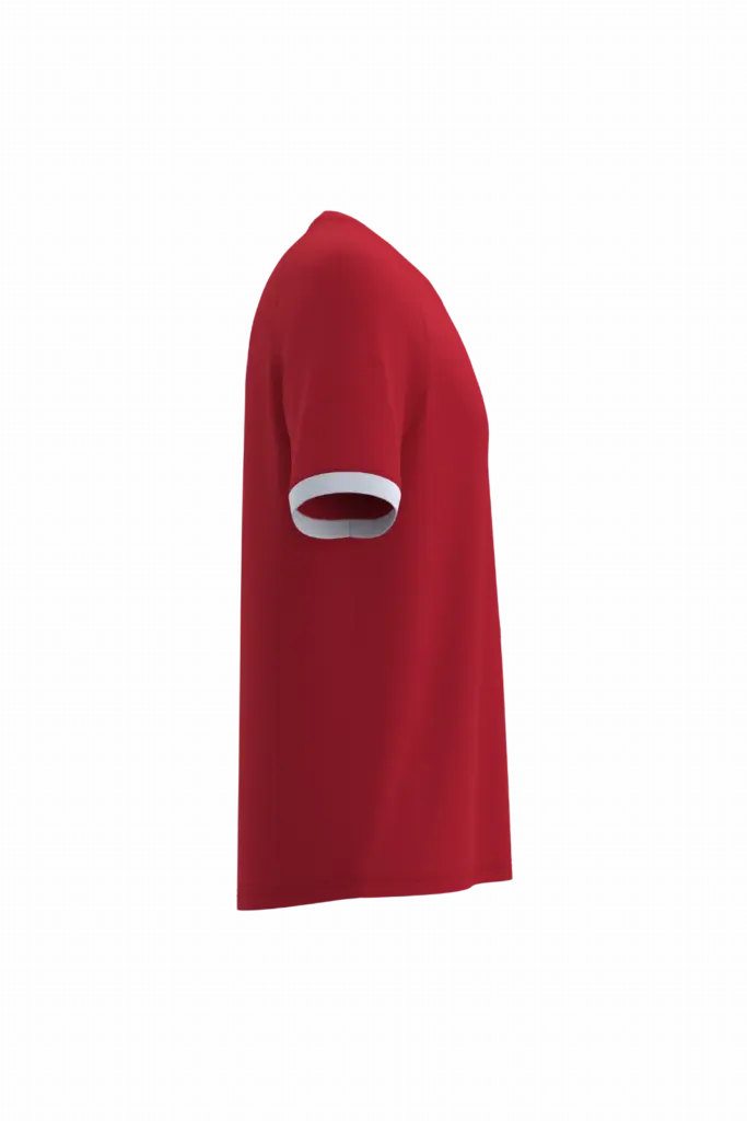 Sport-t-shirt van polyester, sporty red / white — productfoto 7